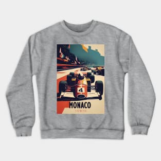 1970 Monaco Grand Prix Racing Travel Poster Crewneck Sweatshirt